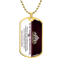 My Badass Granddaughter - Dog Tag Necklace